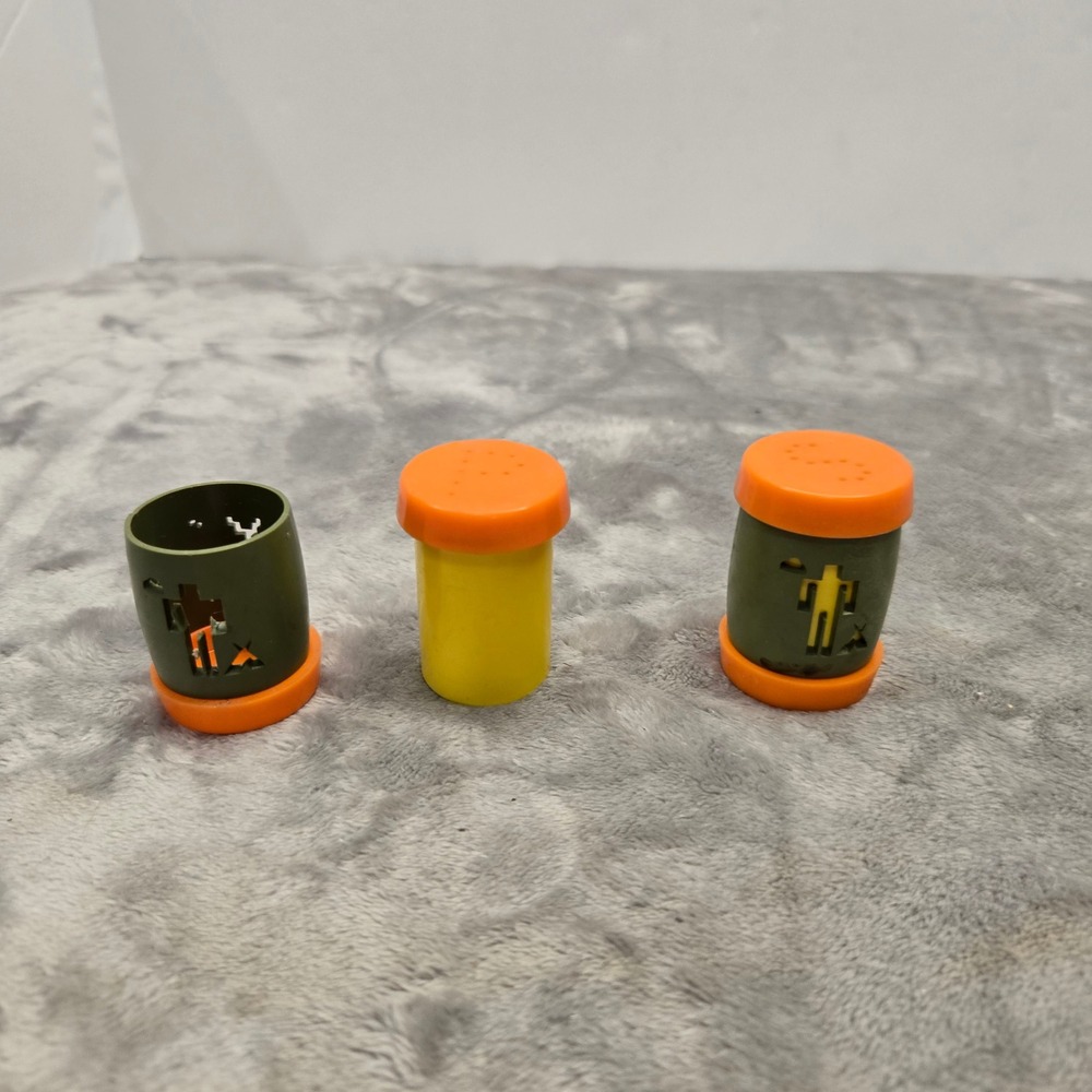 Vintage St‎ Labre Indian School Salt and Pepper Shakers Montana Plastic Green